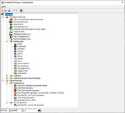 Der Editor für „erweiterte Fahrzeug-/Zugmerkmale“ Baumstrucktur